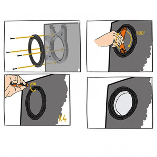 Ducting Secret Jardin DF16 Flange Support (for 16-19mm tent poles)