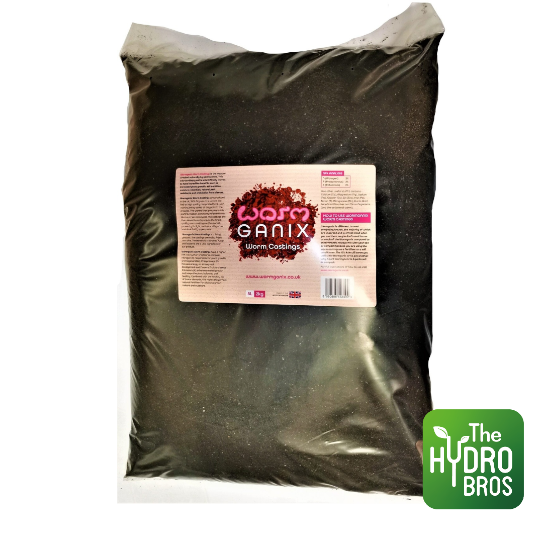 Grow Media 20L Wormganix Peat Free Worm Castings Soil Compost Fertiliser