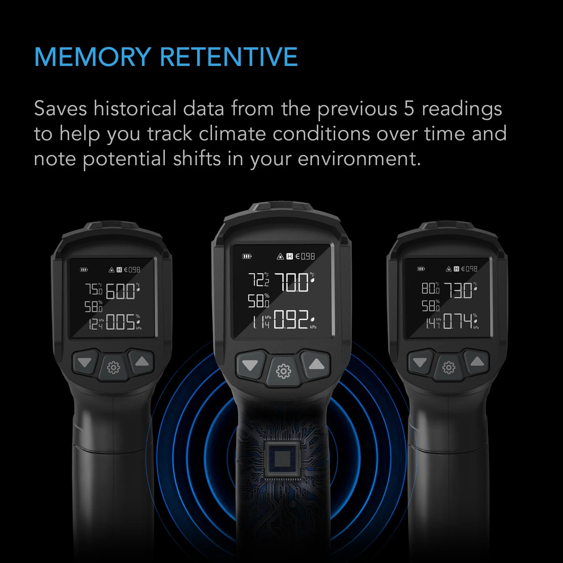 Meters & Sensors AC Infinity Handheld VPD Thermometer Environment Monitor (AC-TRV3)