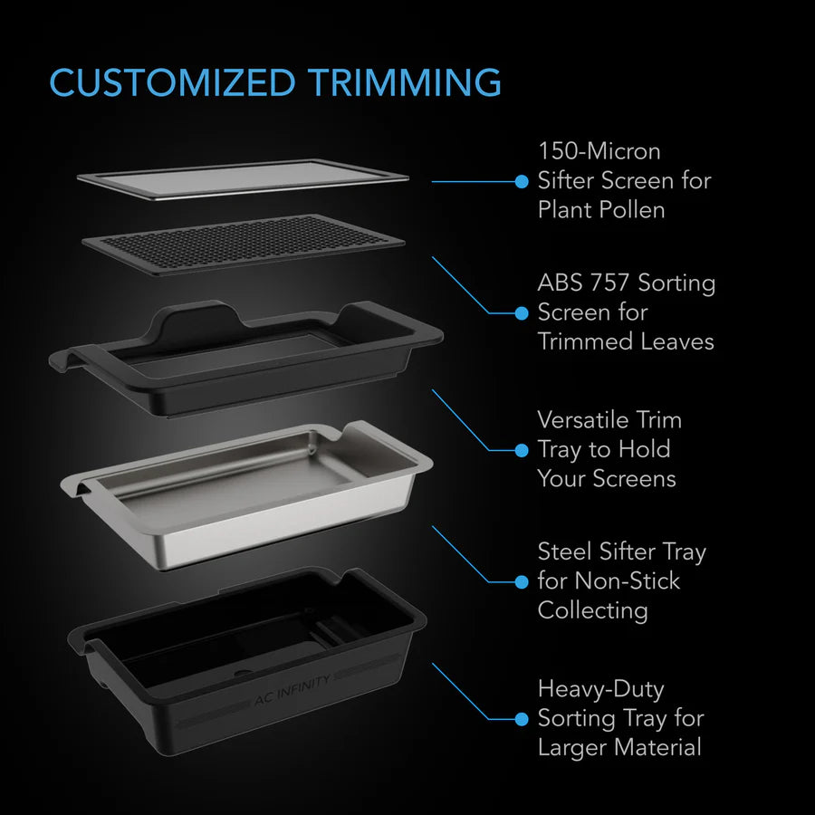 Trimming, Drying & Curing AC Infinity Large Trim Tray System, 3-Tray & 2-Screen Kit (AC-TTA3)