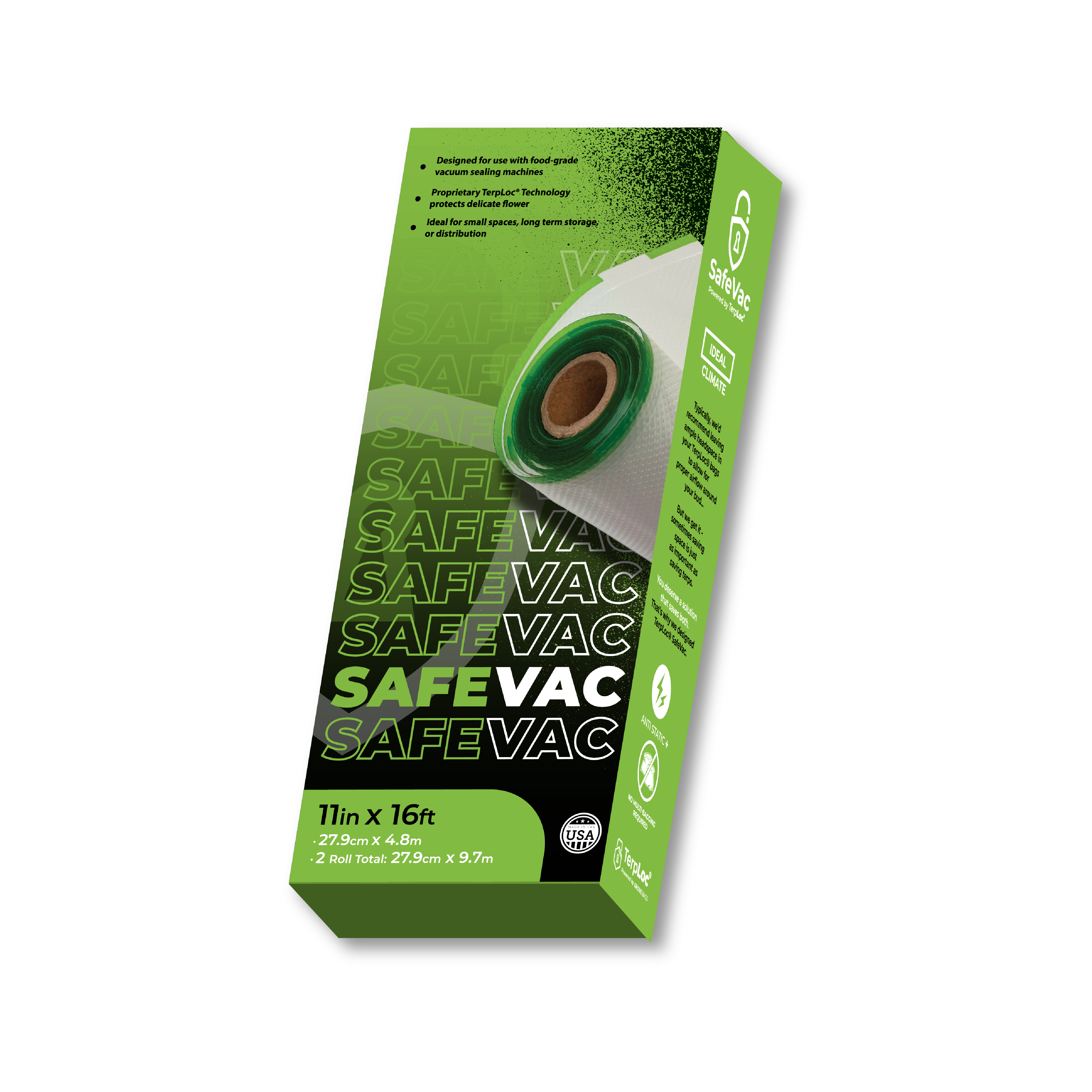 Trimming, Drying & Curing SafeVac Terploc 11″ Rolls – 2 Pack